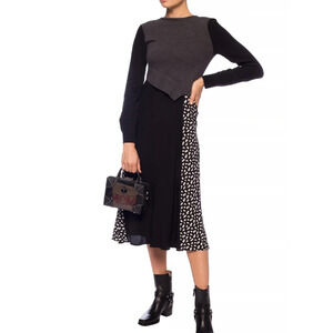 NEW McQ Alexander McQueen Mixed Media Dress